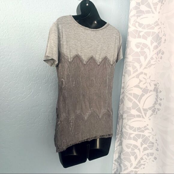 Market & Spruce Memphis Lace Overlay Top. Sz Small - Picture 11 of 13